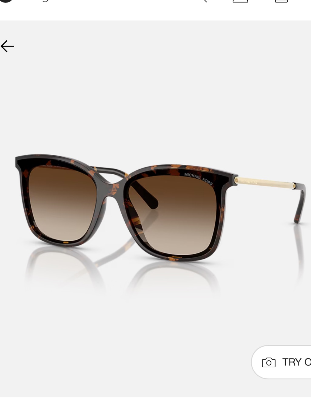 Michael Kors Zermatt Tortoiseshell Frame Sunglasses With Brown Gradient Lenses